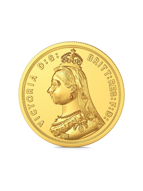 Buy Joyalukkas Queen Victoria 22k 916 8g Gold Coin Online At Best Prices Tata Cliq