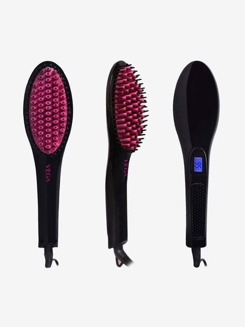 Vega X-Glam VHSB-01 40W Straightening Brush (Black/Pink)