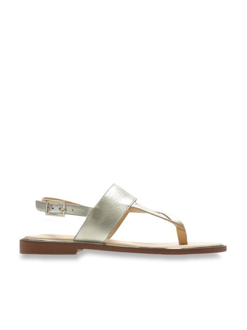 Clarks Women's Ellis Opal Golden Back Strap Sandals