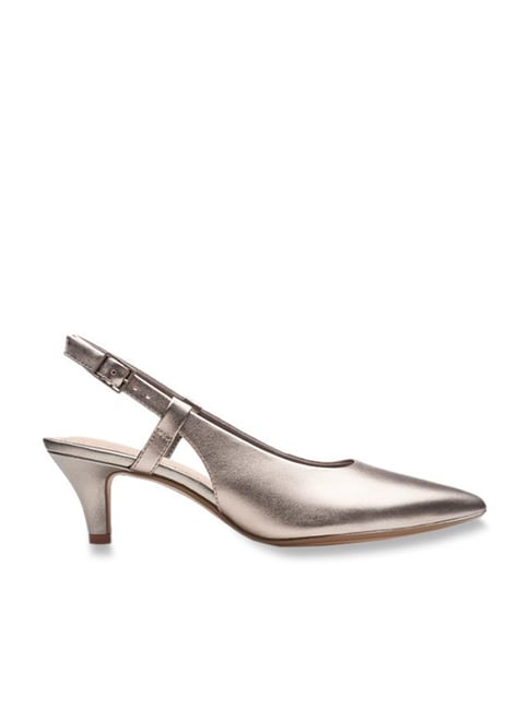 Buy Clarks Linvale Loop Metallic Back Strap Stilettos for Women at Best Price Tata CLiQ