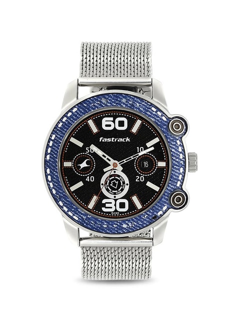 Silver Dial Blue Denim Strap Watch - Titan Corporate Gifting