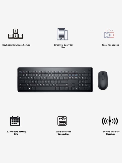 Dell KM117 Wireless Keyboard and Mouse Combo (Black) from Dell at best ...