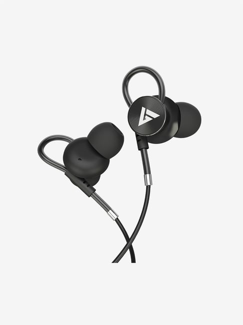 Boult Audio BassBuds Loop in-Ear Wired Earphones with 12mm Powerful Driver for Extra Bass (Black)