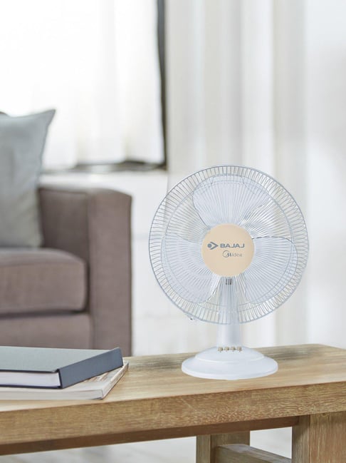 Bajaj Midea BT 07 400 mm Blades Table Fan (White)