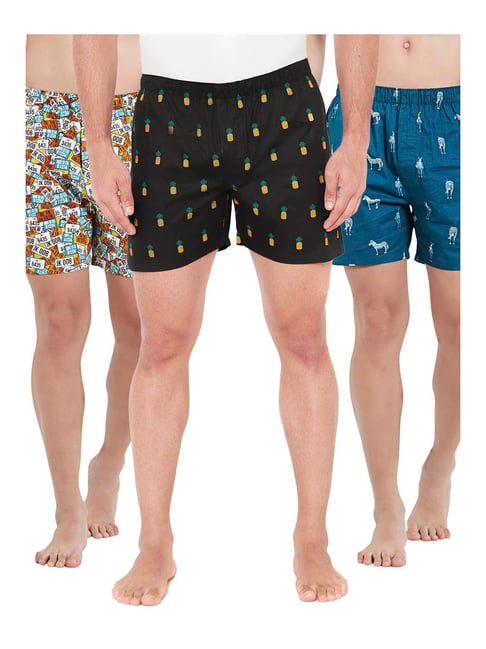 XYXX Multicolor Printed Cotton Boxers (Pack Of 3)-picture-25