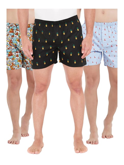 XYXX Multicolor Printed Cotton Boxers (Pack Of 3)-picture-21