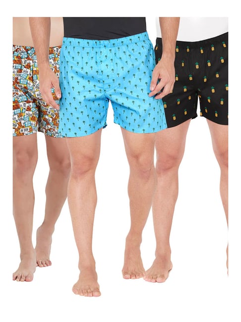 XYXX Multicolor Printed Cotton Boxers (Pack Of 3)-picture-19