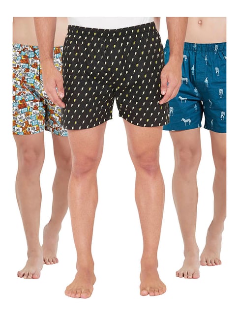 XYXX Multicolor Printed Cotton Boxers (Pack Of 3)-picture-12