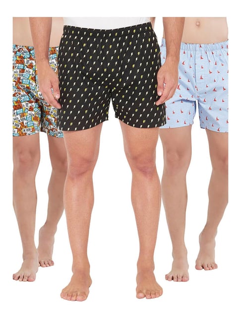 XYXX Multicolor Printed Cotton Boxers (Pack Of 3)-picture-40