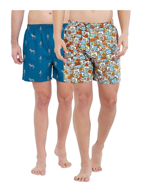 XYXX Multicolor Printed Cotton Boxers (Pack Of 2)-picture-22