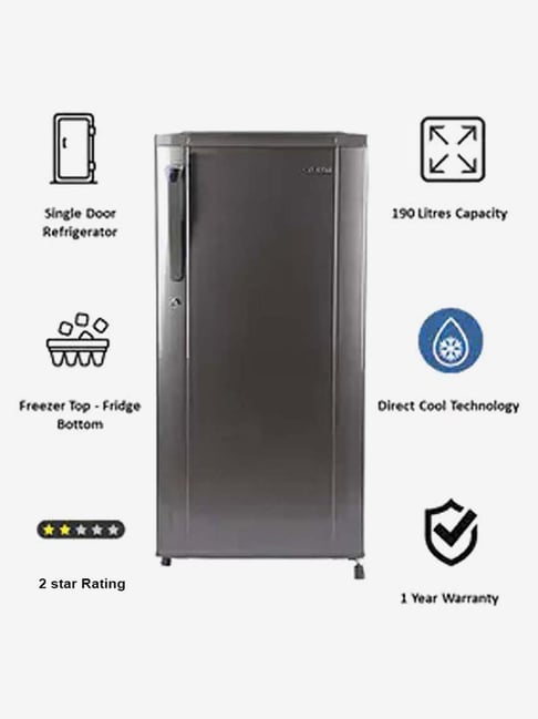Buy Croma 190l 2 Star 2020 Direct Cool Single Door Refrigerator Brushline Silver Crar0216 Online At Best Prices Tata Cliq