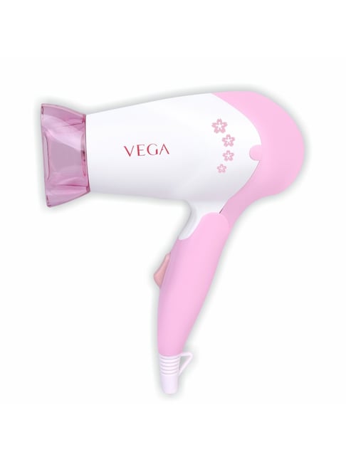 VEGA Insta Glam Foldable Hair Dryer With 2 Heat & Speed Settings, VHDH-20, Pink