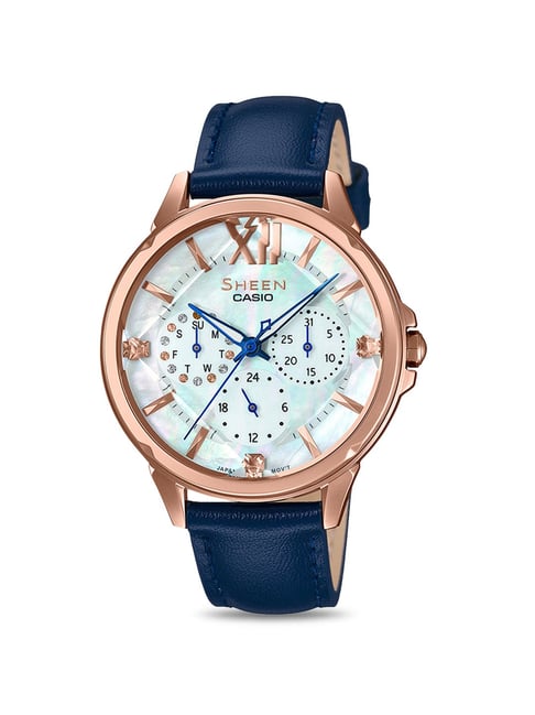 Casio SHE 3056PGL 7BUDF Sheen Analog Watch for Women