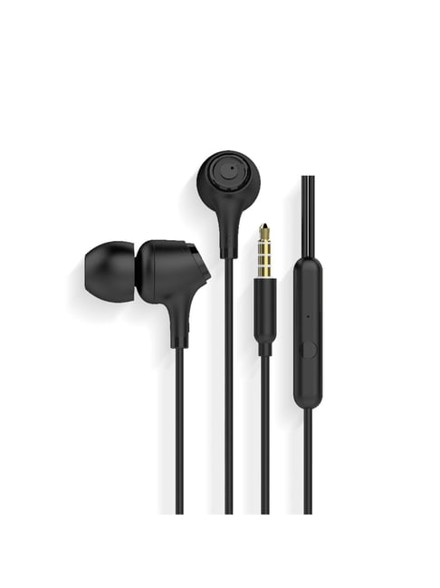 Blaupunkt EM01T Wired Earphone with Mic and Deep Bass HD Sound with Noise Isolation (Black)