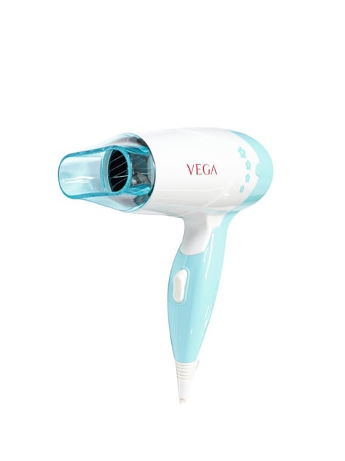 VEGA Insta Glam Foldable Hair Dryer With 2 Heat & Speed Settings, VHDH-20N, Blue