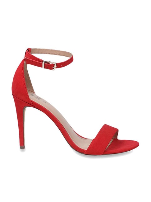 Call It Spring Women's Red Ankle Strap Stilettos