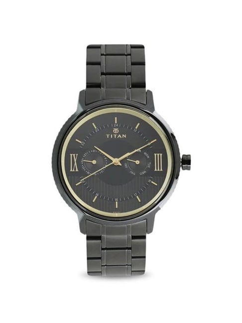 black chain titan watch