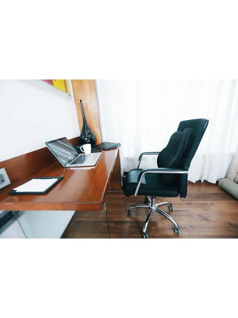 The White Willow Black Orthopaedic Mid Backrest Memory Foam Pillow - Set of 1-picture-48