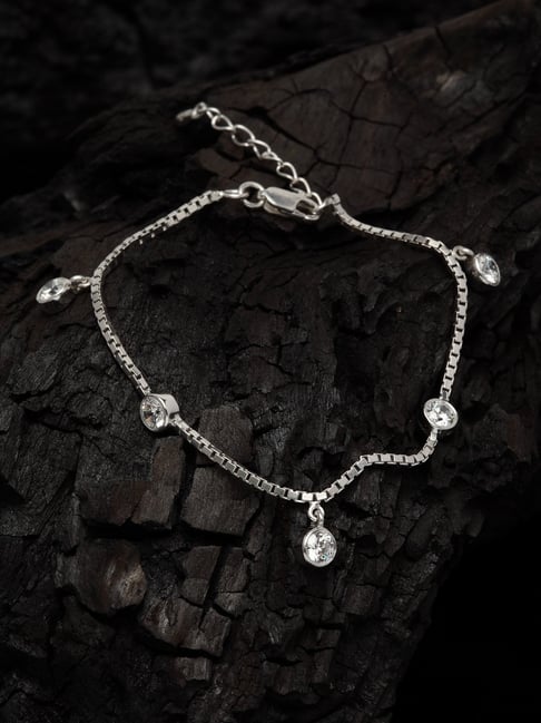 Ladies Bracelet Sterling Silver Swarovski Bracelet Clara Pia Sterling