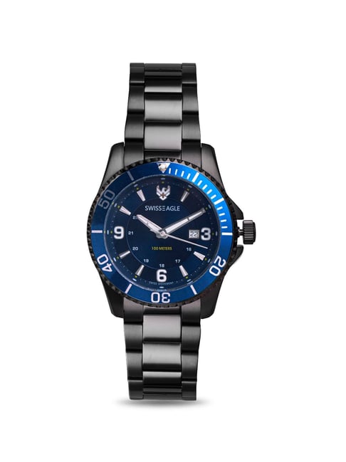 Swiss Eagle Engineer Quartz Blue Dial Men's Chronograph Watch SE-9062- –  Chronobuy