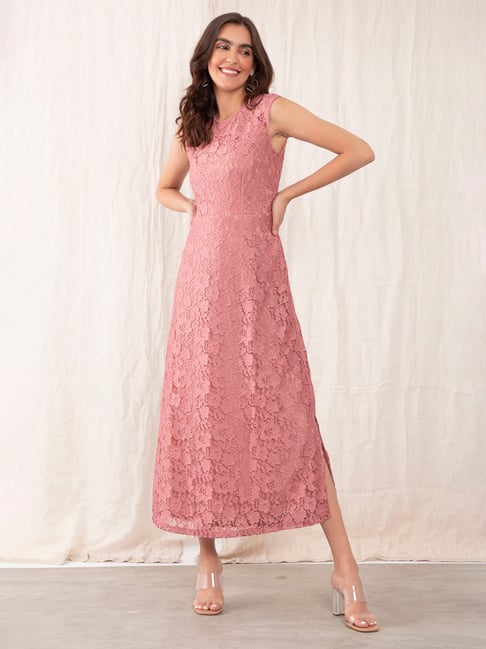 zink london pink dress Buy Zink London Women's Pink Sequinned Flared Maxi Dress at Amazon.in