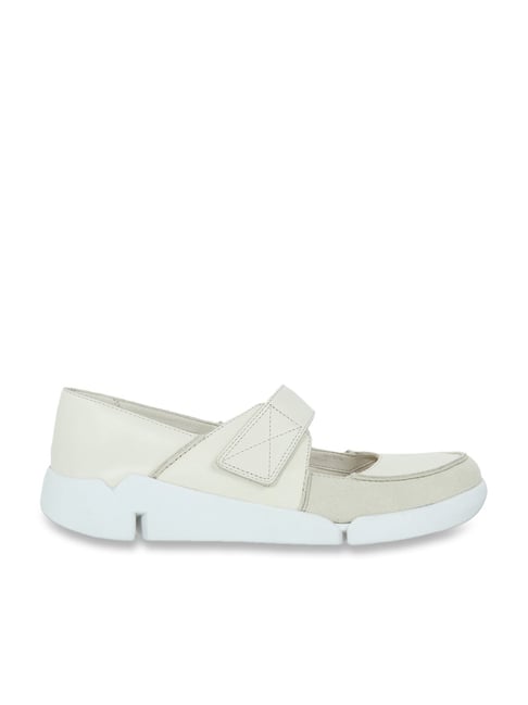 Clarks Women's Tri Jasmine White Mary Jane Shoes