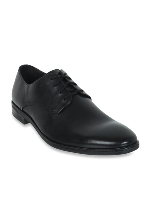 Clarks Stanford Walk Black Derby Shoes 