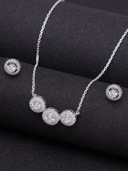 Clara Poppy 92.5 Sterling Silver Pendant Set-picture-40