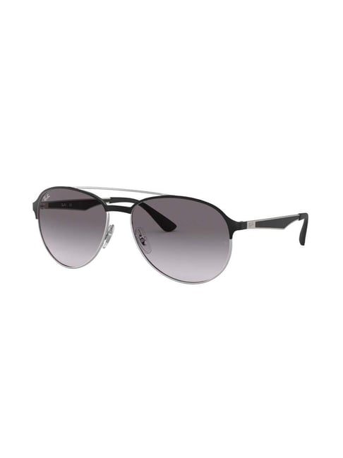 Buy Ray-Ban 0RB3606 Grey Pilot Sunglasses 59 mm For Men At Best - Main Image