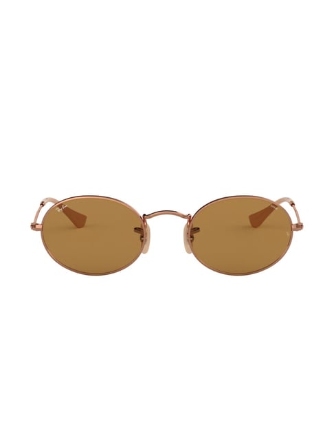 Ray Ban 0RB3547N Dark Brown Evolve Icons Oval Sunglasses 51 mm