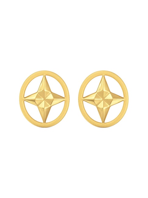 Order Concaved Bezel Gold Ear Studs For Men – ORIONZ
