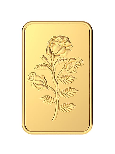 Malabar Gold and Diamonds Rose 24k (999) 10gm Gold Bar