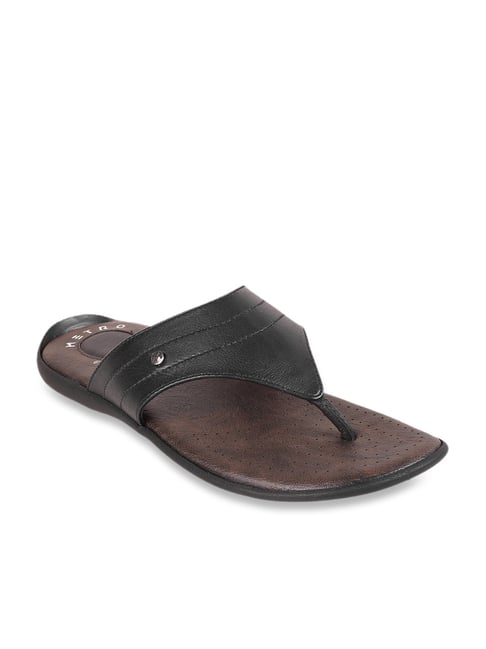 Metro Black Thong Sandals