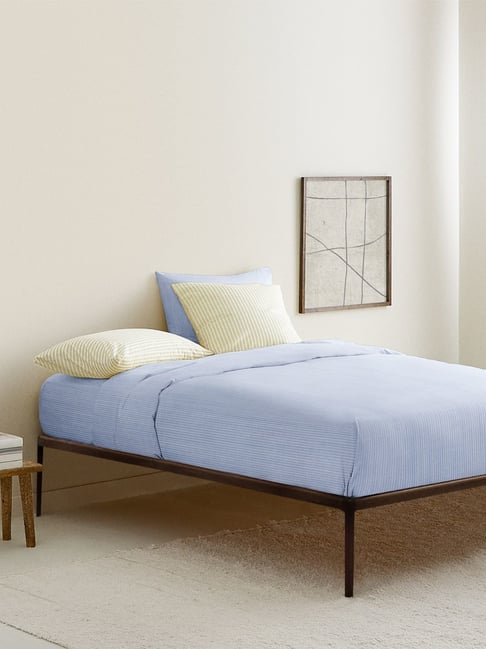 The Baby Atelier Blue Fitted Bed Sheet-The Baby Atelier-HomeFurnishing-TATA CLIQ