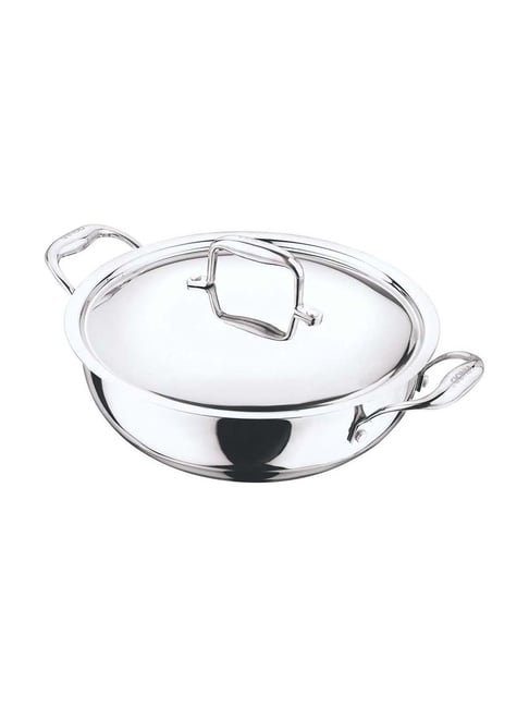 Buy Vinod Platinum Triply Stainless Steel Extra Deep Kadai with