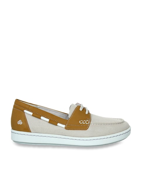 Buy Clarks Step Glow Lite Off-White Boat Shoes for Women at Best Price ...