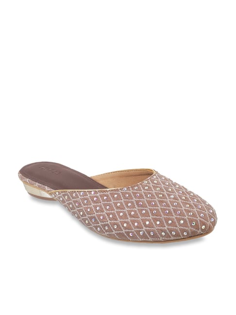 Mochi Women's Brown Mule Shoes