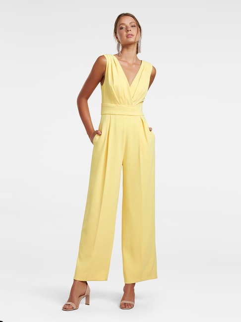 Buy Forever New Yellow Isla Wide Leg Jumpsuit for Women Online @ Tata CLiQ