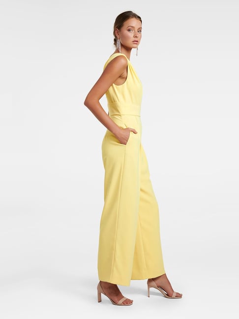 Buy Forever New Yellow Isla Wide Leg Jumpsuit for Women Online Tata CLiQ