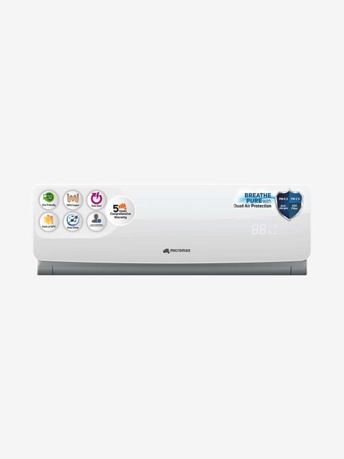 Micromax 1 Ton 3 Star Copper (R-32) Environ ACS12C3B3TS6WHIIDU Split AC (White)