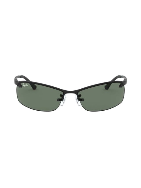 Ray Ban 0RB3183 Dark Green Active Lifestyle Rectangular Sunglasses 64 mm