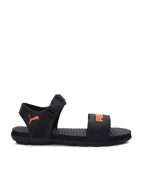 Puma black floater sandals best sale