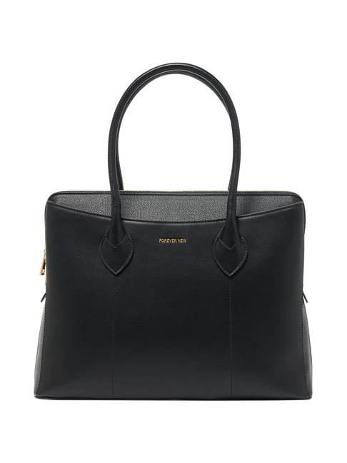 Forever New Dani Black Solid Medium Laptop HandbagForever New