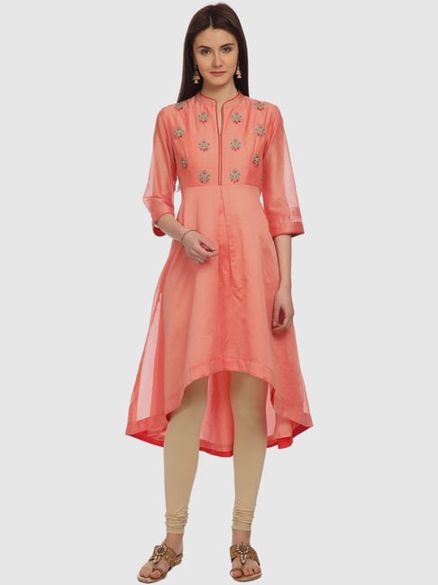 biba peach anarkali