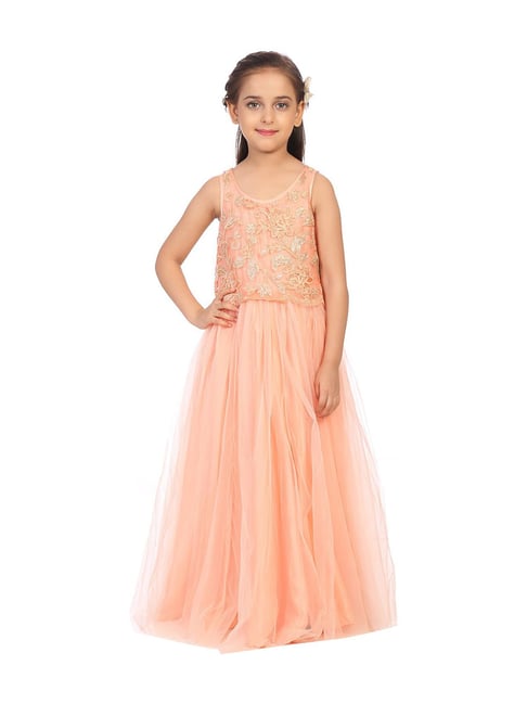 biba peach anarkali