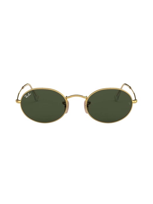 Ray-Ban RB3547N Oval Flat Lenses 48 Green & Gold Sunglasses | Sunglass Hut  USA
