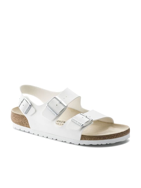 Buy Birkenstock Milano White Narrow Width Back Strap Sandals for - Main Image
