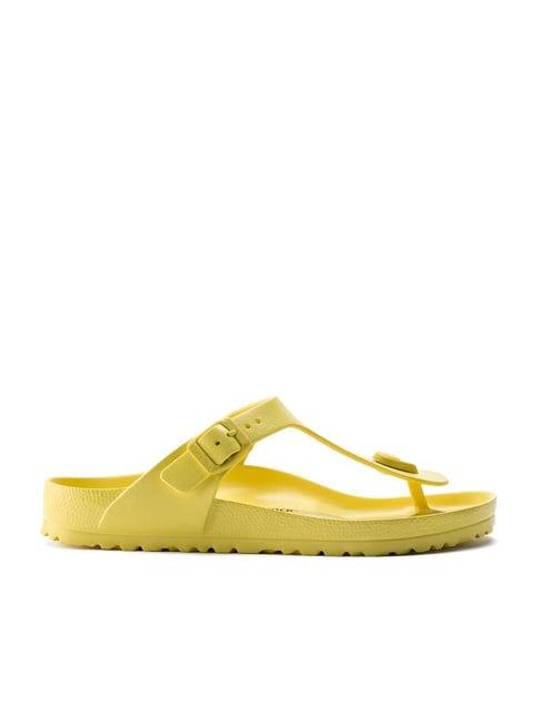 Birkenstock Gizeh Yellow Regular Width T Strap Sandals