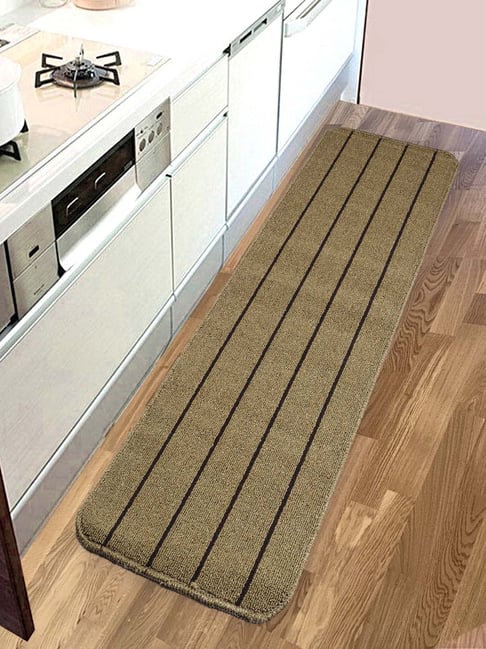 Saral Home Mustard Anti Slip Kitchen Runner - Set of 1