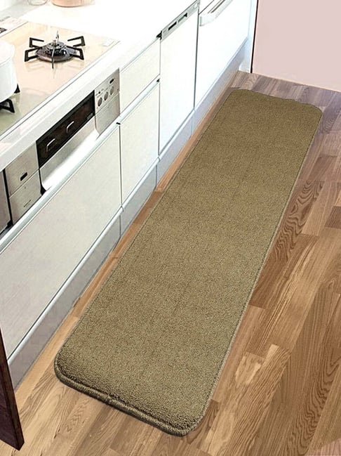 Saral Home Gold Anti Slip Kitchen Runner - Set of 1